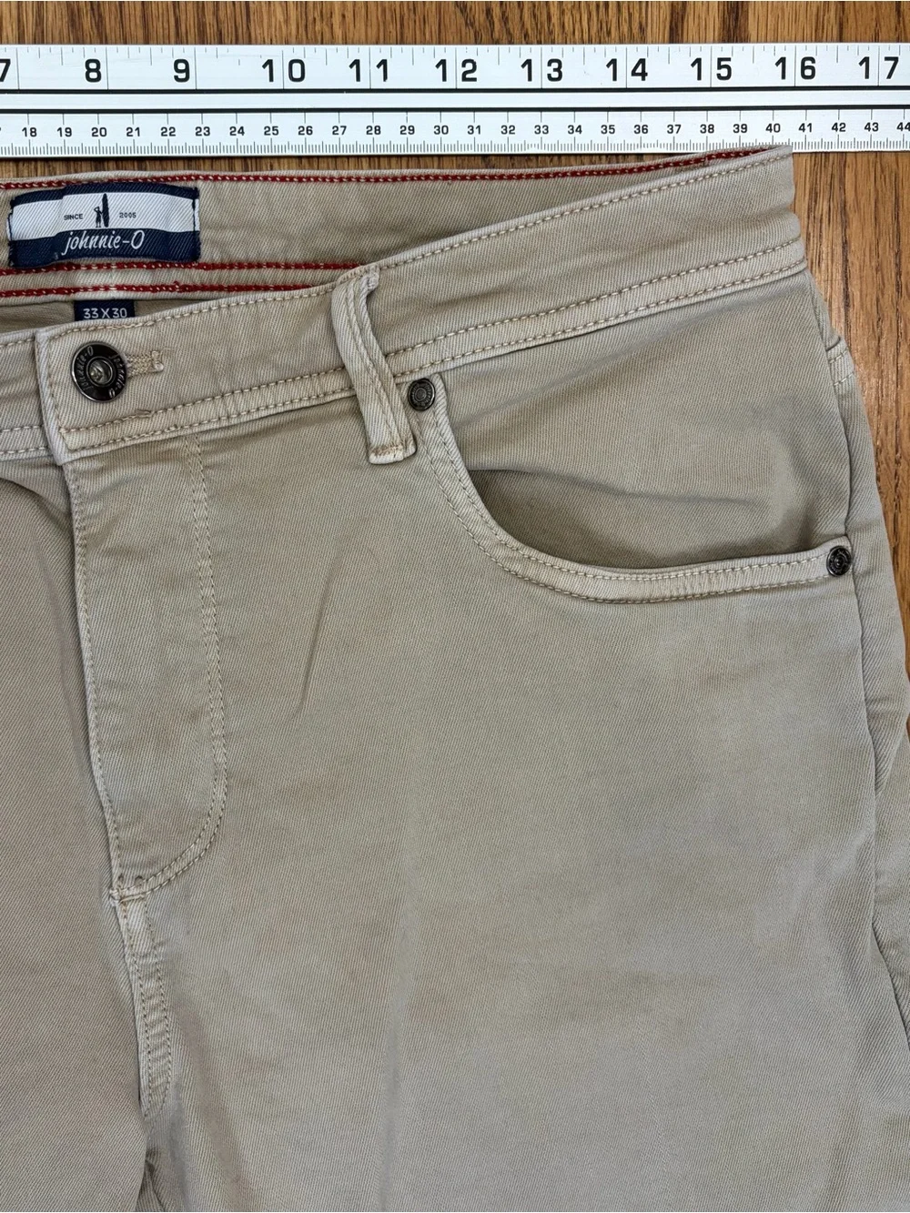johnnie-O Slim Straight Khaki Chinos (33)
